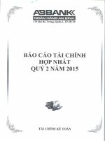 Báo cáo tài chính hợp nhất quý 2 năm 2015 - Ngân hàng Thương mại cổ phần An Bình