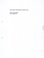 Báo cáo tài chính quý 4 năm 2014 - Ngân hàng Thương mại Cổ phần Á Châu