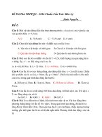 Đề Thi Thử THPTQG Môn Lý 2016