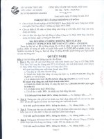 Nghị quyết Đại hội cổ đông thường niên - Công ty cổ phần Xuất nhập khẩu Thủy sản Cửu Long An Giang