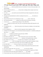 173 câu Word Form ôn thi THPT Quốc gia 2016 môn Tiếng Anh