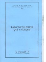 Báo cáo tài chính công ty mẹ quý 3 năm 2015 - Công ty cổ phần Xuất nhập khẩu Thủy sản Cửu Long An Giang