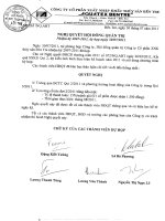 Nghị quyết Hội đồng Quản trị ngày 30-7-2011 - Công ty Cổ phần Xuất nhập khẩu Thủy sản Bến Tre