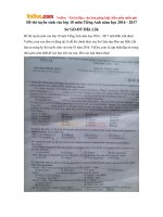 Đề thi tuyển sinh vào lớp 10 môn Tiếng Anh năm học 2016 - 2017 Sở GD-ĐT Đắk Lắk