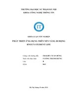 PHÁT TRIỂN ỨNG DỤNG TRÊN nền TẢNG DI ĐỘNG HNUE’S STUDENT LIFE 