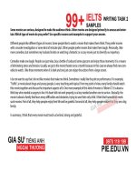 Bộ 99 bài mẫu band 9 IELTS Writing task 2 ( giasudaihocngoaithuong )