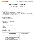 Giáo án Toán 2 chương 1 bài 1: Ôn tập các số đến 100