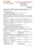 Đề thi thử THPT Quốc gia môn Vật lý tháng 6/2016 trường THPT Trần Hưng Đạo, TP. Hồ Chí Minh