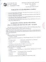 Nghị quyết Đại hội cổ đông thường niên năm 2011 - Công ty cổ phần Xuất nhập khẩu Thủy sản Cửu Long An Giang