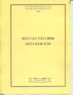 Báo cáo tài chính quý 4 năm 2014 - Công ty cổ phần Xuất nhập khẩu Thủy sản Cửu Long An Giang
