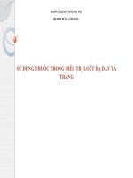 sử dụng thuốc trong điều trị loét dạ dày 