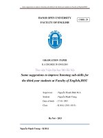 Some suggestions to improve listening sub skills for the third year students at faculty of english, HOU 