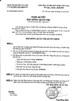 Nghị quyết Hội đồng Quản trị ngày 16-07-2011 - Công ty Cổ phần Thủy sản Mekong