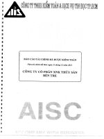 Báo cáo tài chính năm 2011 (đã kiểm toán) - Công ty Cổ phần Xuất nhập khẩu Thủy sản Bến Tre