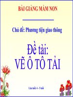 Bài giảng điện tử mầm non lớp Chồi đề tài Vẽ ô tô tải