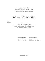 Thiết kế anten vi dải cộng hưởng tại tần số 2 45GHz sử dụng cấu trúc DGS
