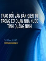 Trao đổi văn bản điện tử trong cơ quan nhà nước tỉnh Quảng ninh