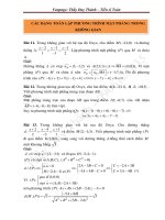 THẦY DUY THÀNH các DẠNG TOÁN lập PHƯƠNG TRÌNH mặt PHẲNG TRONG KHÔNG GIAN p2