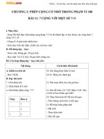 Giáo án Toán 2 chương 2 bài 11