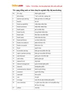 Từ vựng tiếng anh cơ bản chuyên ngành tiếp thị Marketing