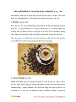 Say cà phê và cách khắc phục hiệu quả nhất