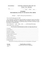 Mẫu tờ trình thẩm định dự án đầu tư xây dựng công trình