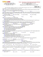 Đề thi thử THPT Quốc gia môn Vật lý năm 2016 trường THPT Hồng Quang, Hải Dương (Lần 2)