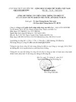 Báo cáo tài chính quý 4 năm 2014 - Công ty Cổ phần Xuất nhập khẩu Thủy sản Bến Tre