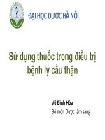 sử dụng thuốc trong điều trị bệnh lý cầu thận 