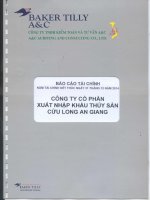 Báo cáo tài chính năm 2014 (đã kiểm toán) - Công ty cổ phần Xuất nhập khẩu Thủy sản Cửu Long An Giang