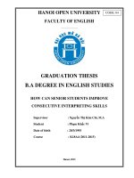 How can senior students improve consecutive interpreting skills 