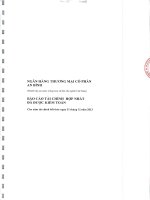 Báo cáo tài chính hợp nhất năm 2013 (đã kiểm toán) - Ngân hàng Thương mại cổ phần An Bình