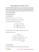 Phương pháp luyện viết chữ đẹp - Phần 2