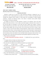 Bộ đề thi thử THPT Quốc gia môn Tiếng Anh năm 2016 trường THPT Liễn Sơn, Vĩnh Phúc