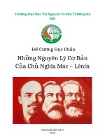 Đề Cương Học Phần Những Nguyên Lý Cơ Bản Của Chủ Nghĩa Mác – Lênin