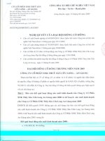 Nghị quyết đại hội cổ đông ngày 13-04-2009 - Công ty cổ phần Xuất nhập khẩu Thủy sản Cửu Long An Giang