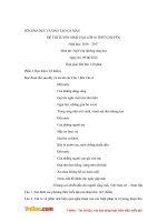 Đề thi tuyển sinh vào lớp 10 THPT môn Ngữ văn Sở GD&ĐT Cà Mau năm 2016 - 2017