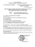 Báo cáo tài chính quý 1 năm 2016 - Công ty Cổ phần Thủy sản Mekong