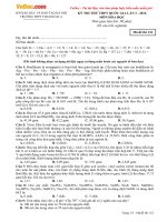 Đề thi thử THPT Quốc gia môn Hóa học năm 2016 trường THPT Thanh Oai A, Hà Nội (Lần 3)