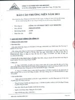 Báo cáo thường niên năm 2011 - Công ty Cổ phần Thủy sản Mekong