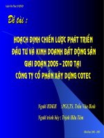hoạch định chiến lược phát triển đầu tư và kinh doanh bất động sản giai đoạn 2005 2010 tại công ty cổ phần xây dựng cotec 