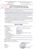 Nghị quyết Hội đồng Quản trị ngày 27-6-2011 - Công ty cổ phần Bê tông Becamex