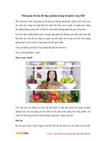 Thời gian tối đa để thực phẩm trong tủ lạnh ít mẹ biết