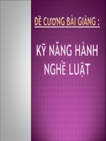 Đề cương bài giảng Kỹ năng hành nghề Luật Đại học kinh tế Tp Hồ Chí Minh