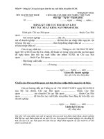 Mẫu 09/HQXKSP-SXXK: Đăng ký chi cục hải quan làm thủ tục xuất khẩu sản phẩm SXXK