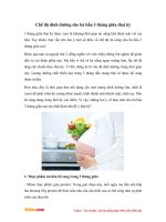 Chế độ dinh dưỡng cho bà bầu 3 tháng giữa thai kỳ