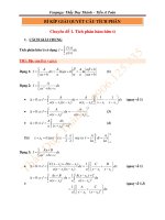 BÍ kíp GIẢI TÍCH PHÂN hàm hữu tỷ