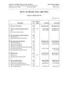Báo cáo tài chính hợp nhất quý 1 năm 2011 - Công ty Cổ phần Nhựa và Môi trường xanh An Phát