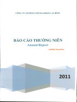 Báo cáo thường niên năm 2011 - Công ty cổ phần Chứng khoán An Bình