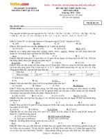 Đề thi thử THPT Quốc gia môn Hóa học năm 2016 trường THPT Quất Lâm, Nam Định